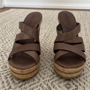 Jimmy Choo cork wedges Sz 38.5